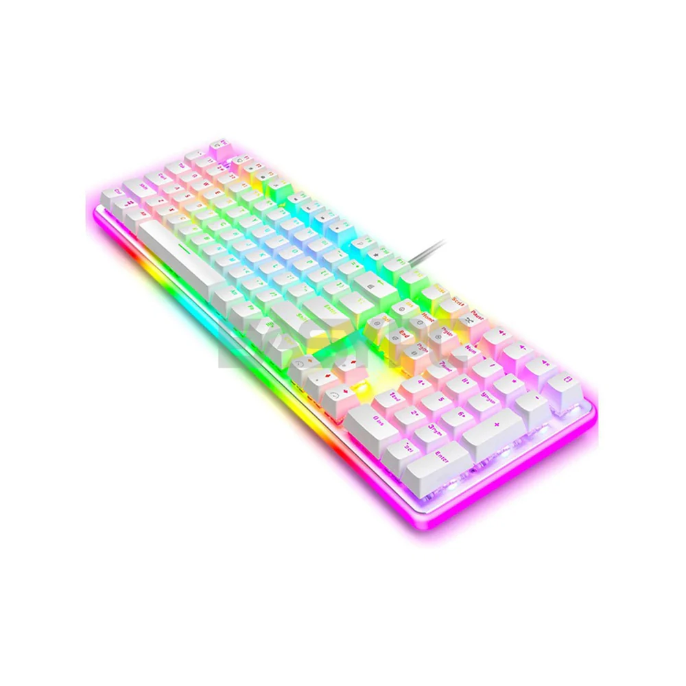 Royal Kludge RK918 RGB Symphony Lighting Huano Blue & Brown Switch Black & White Case Mechanical Gaming Keyboard 4JTP - Image 15