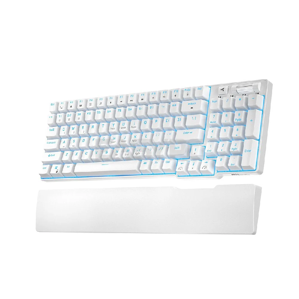 Royal Kludge RK96 Trimode Red switch Mechanical Keyboard White - Image 3