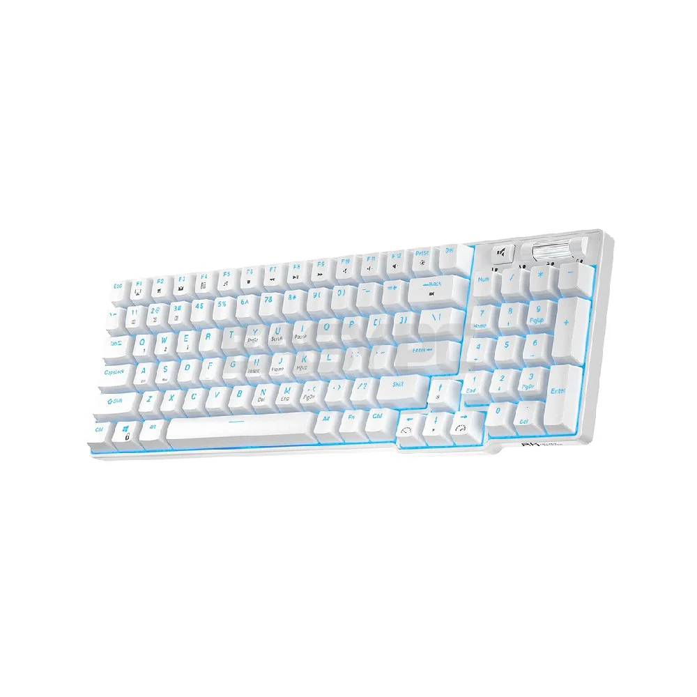 Royal Kludge RK96 Trimode Red switch Mechanical Keyboard White - Image 4