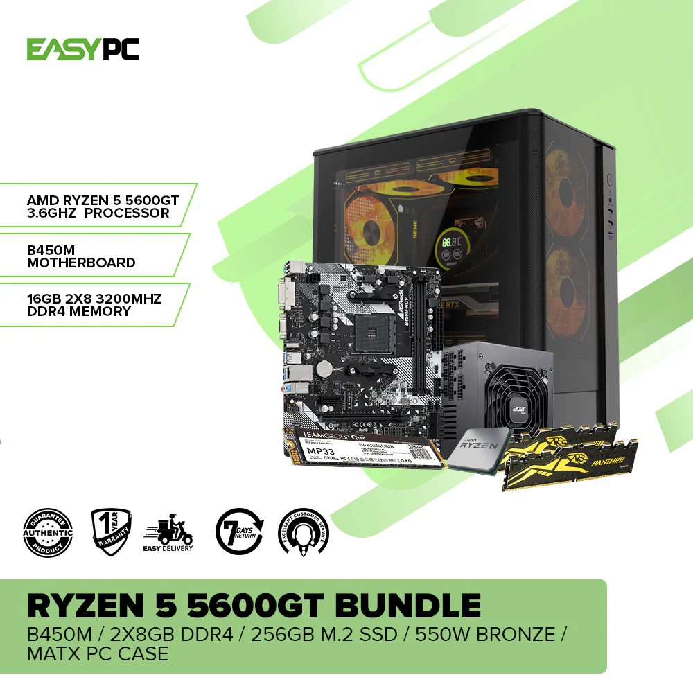 AMD Ryzen 5 5600GT Gaming PC Bundle - 16GB RAM 256GB NVMe SSD Desktop Philippines - Image 4