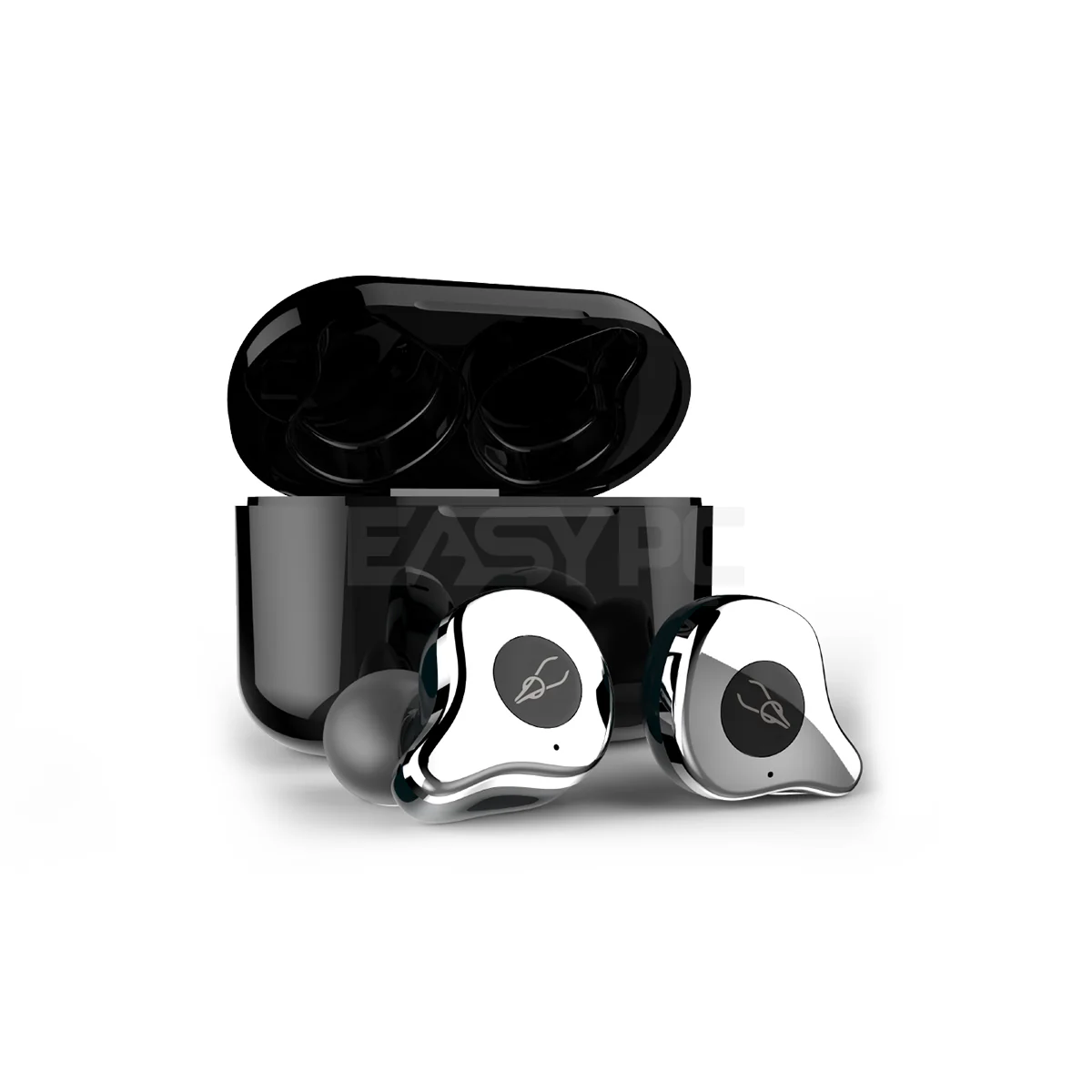 Sabbat e12 Ultra Metallic True Bluetooth 5.0 Qualcomm apt-X and CVC Noise Cancellation technology, electrical 4*8H=32 hours battery life, bilateral calls Wireless Earbuds Noise Isolation Earphone Bingbo Silver