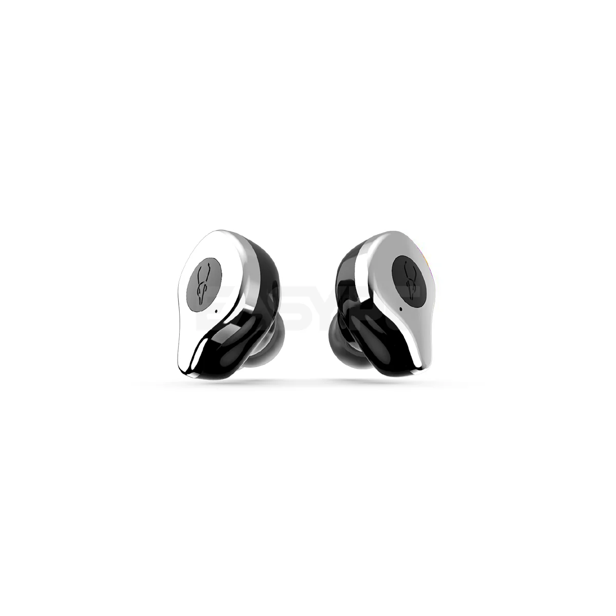 Sabbat e12 Ultra Metallic True Bluetooth 5.0 Qualcomm apt-X and CVC Noise Cancellation technology, electrical 4*8H=32 hours battery life, bilateral calls Wireless Earbuds Noise Isolation Earphone Bingbo Silver - Image 2