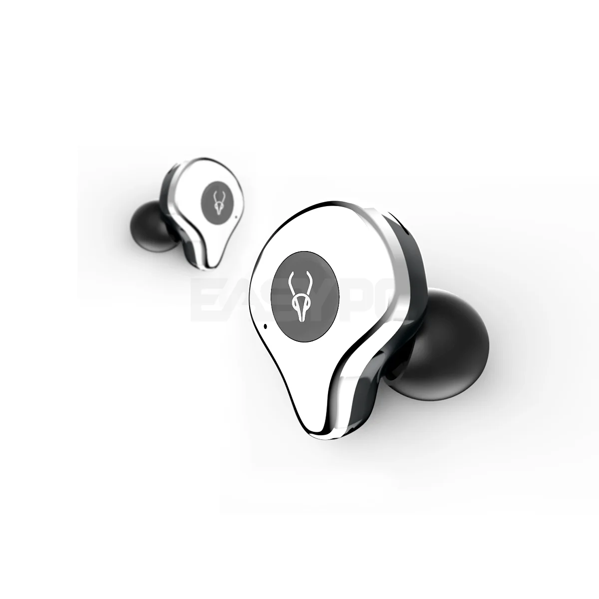 Sabbat e12 Ultra Metallic True Bluetooth 5.0 Qualcomm apt-X and CVC Noise Cancellation technology, electrical 4*8H=32 hours battery life, bilateral calls Wireless Earbuds Noise Isolation Earphone Bingbo Silver - Image 3