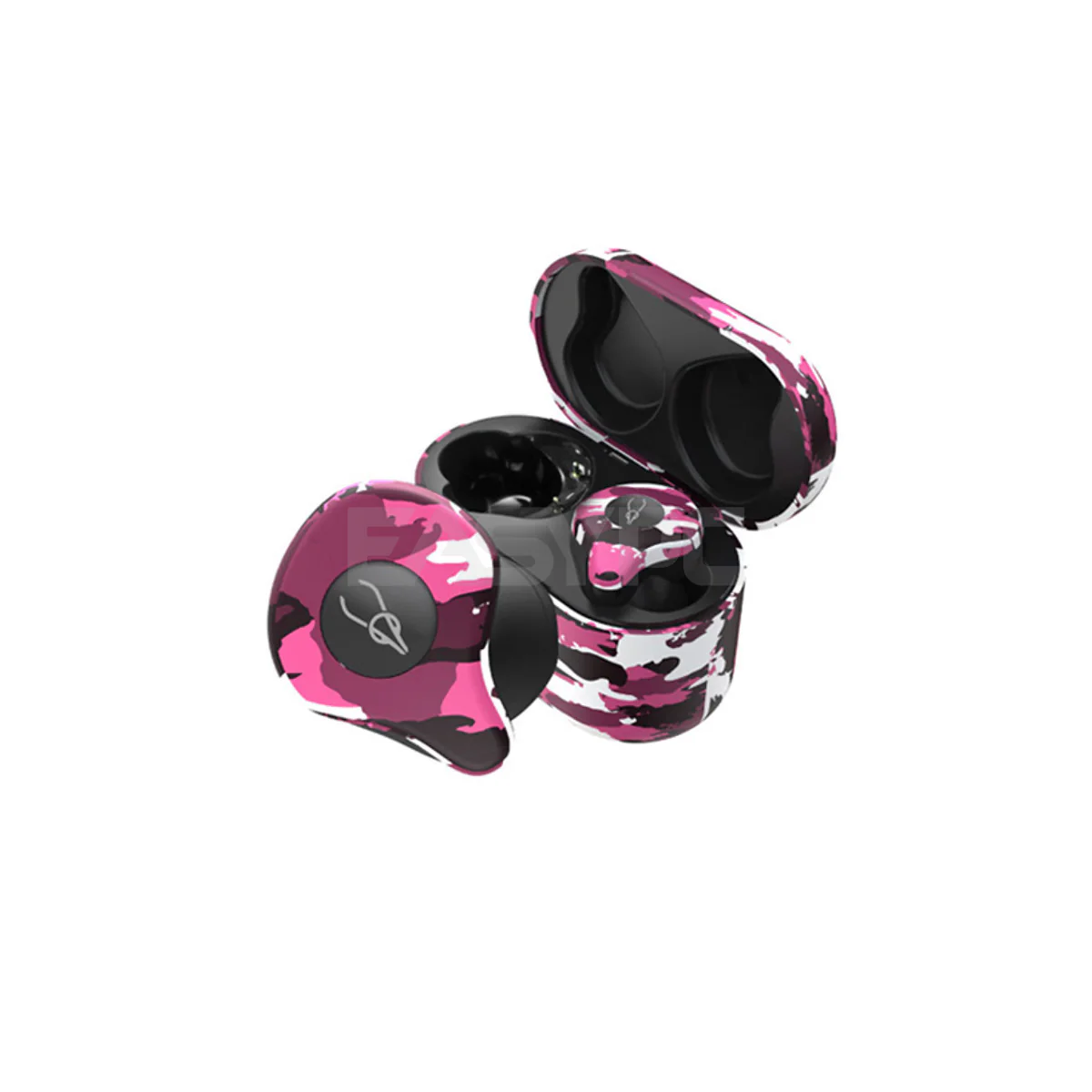 Sabbat x12 Ultra Camouflage True Bluetooth 5.0 6D Shocking, HD Stereo Sounds, Multifunction Button operation, Qualcomm APTX audio, Portable size, Noise Reduction, Siri Assistance Wireless Earbuds Earphone Emirates Rock