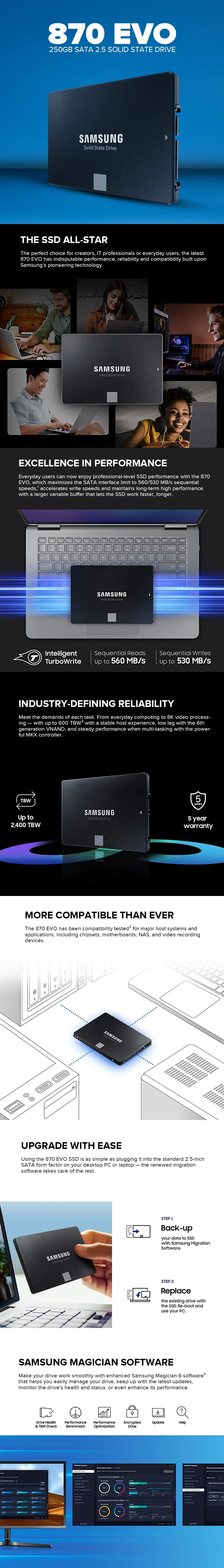 Samsung  870 Evo 250gb SATA 2.5 Solid State Drive - Image 9