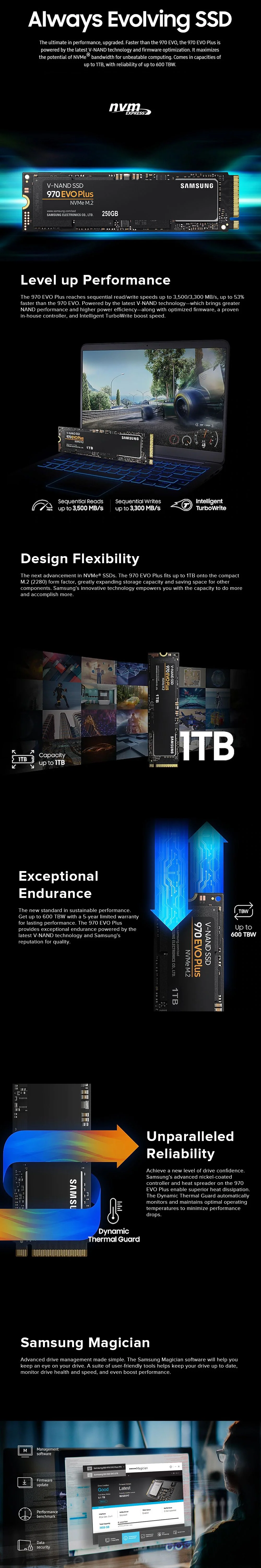 Samsung 970 Evo Plus 250GB, Design Flexibility,Exceptional Endurance,Unparalleled Reliability M.2 NVME Solid State drive - Image 7