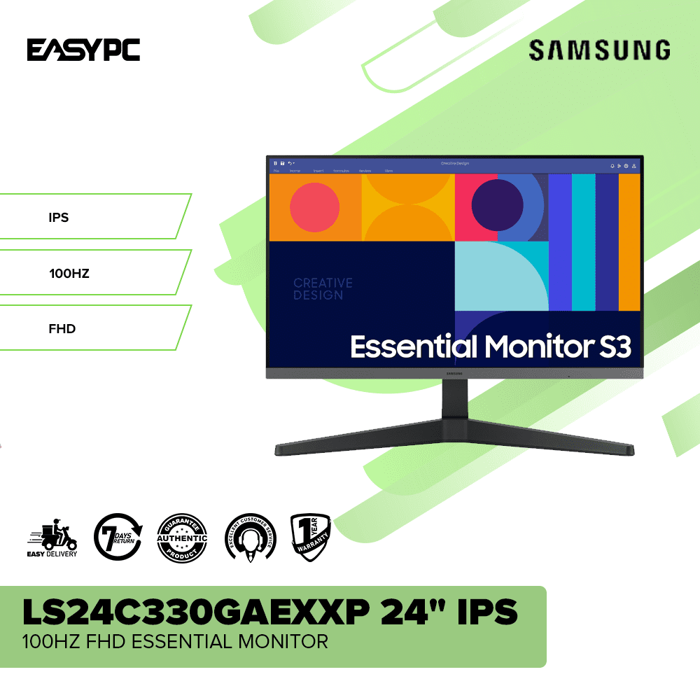 Samsung LS24C330GAEXXP 24" IPS 100HZ FHD Essential Monitor - Image 2