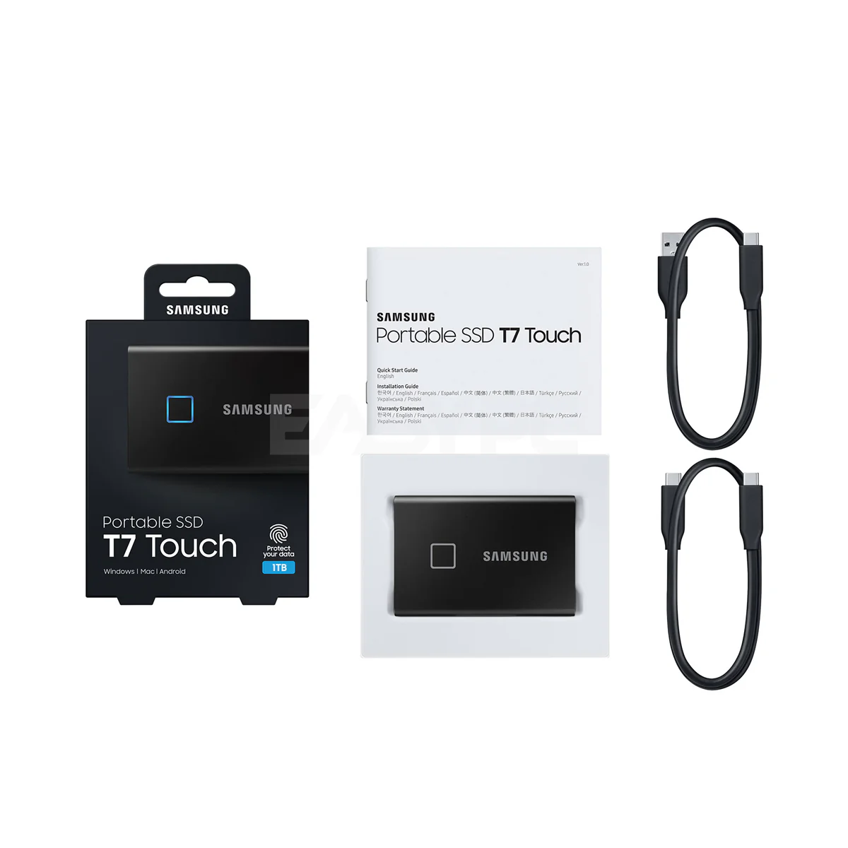 Samsung Portable T7 Touch 1tb USB 3.2 Portable Solid State Drive Black - Image 6