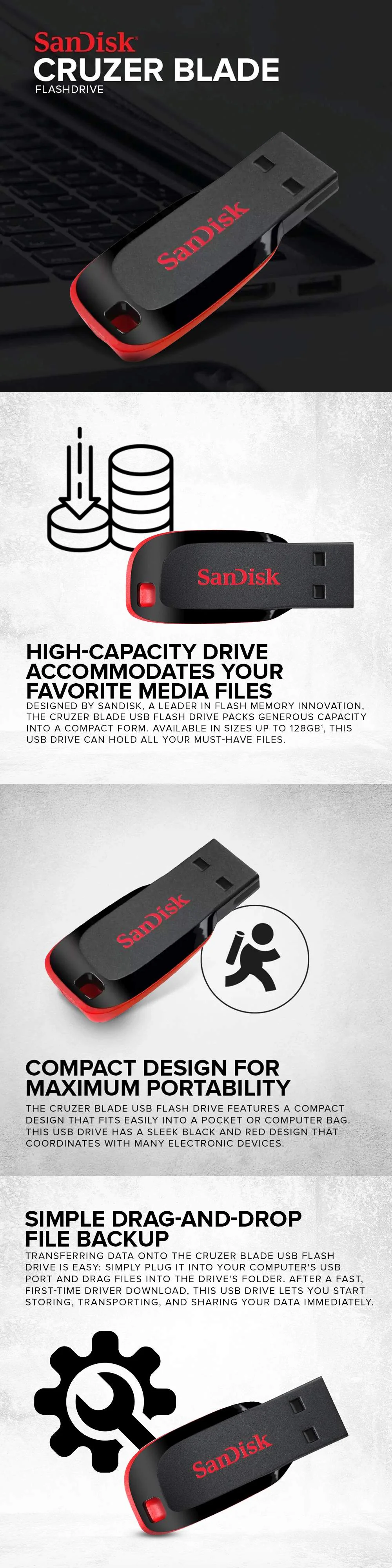 Sandisk Cruze Blade SDCZ50-016G-B35 16gb and 64GB USB Flashdrive - Image 9
