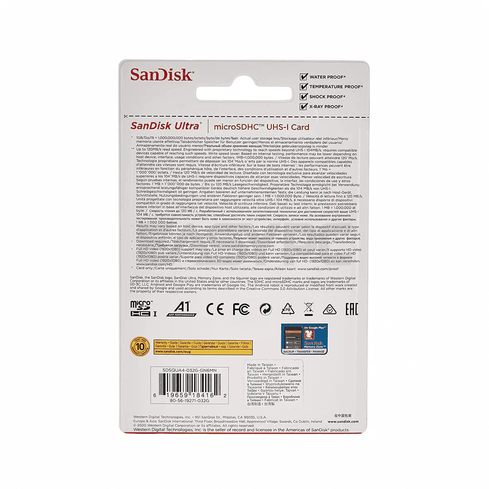 Sandisk SDSQUA4-032G-GN6MN 32GB MicroSD Card - Image 4
