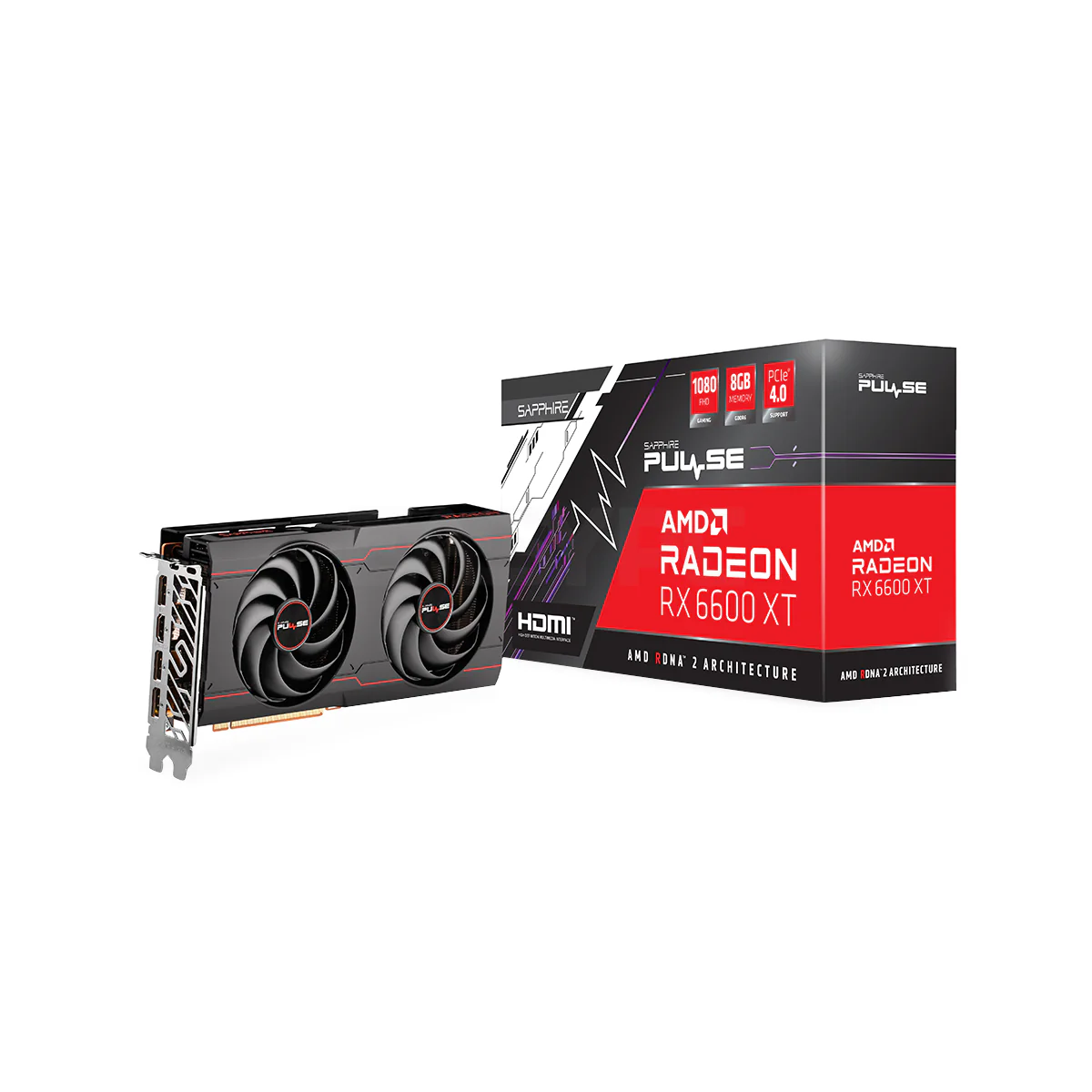 Sapphire Pulse Rx 6600xt Gaming OC 8gb 128bit GDdr6 Powerhouse Performance for 1080P Gaming Vidoecard