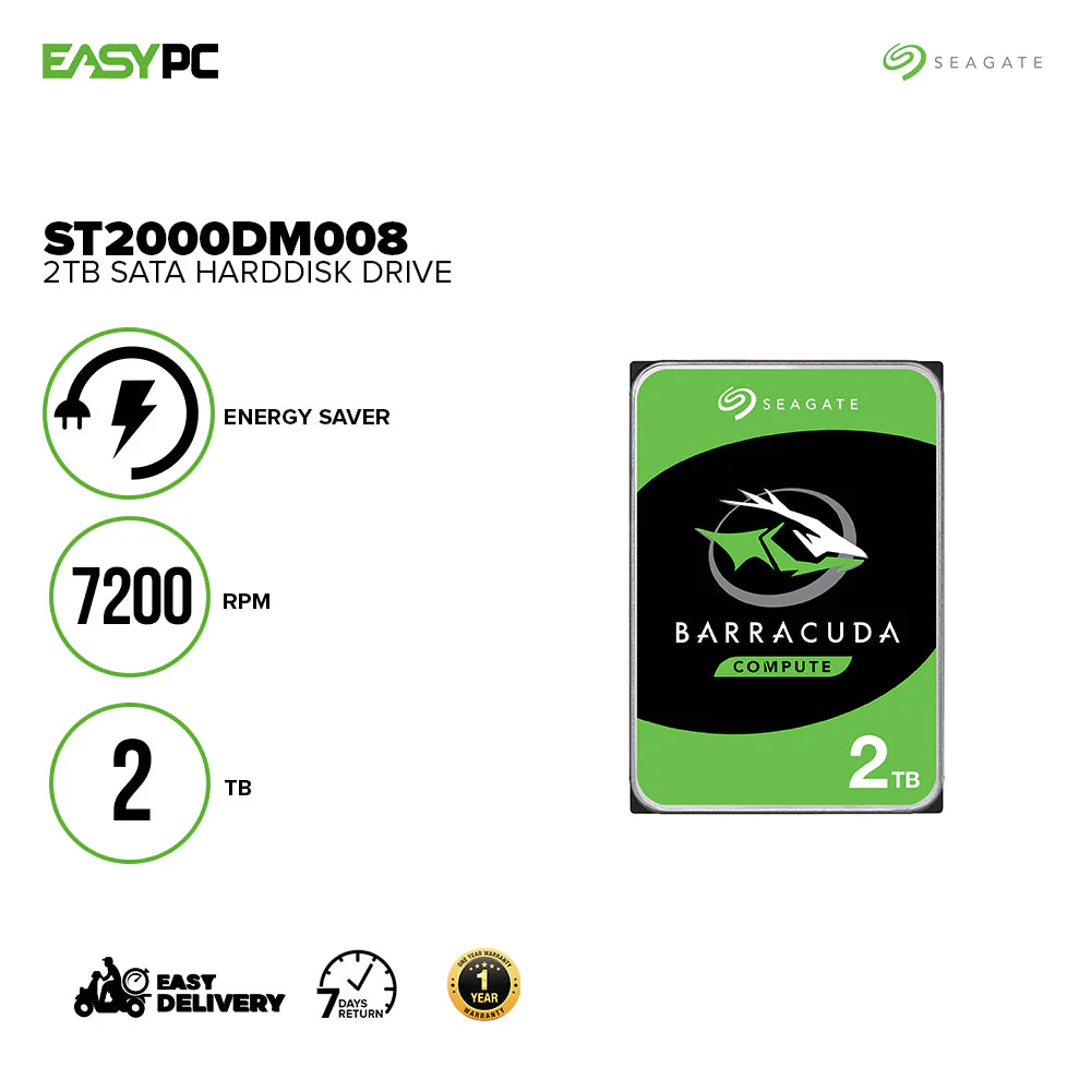 Seagate ST2000DM008 2tb Sata Harddisk Drive - Image 2