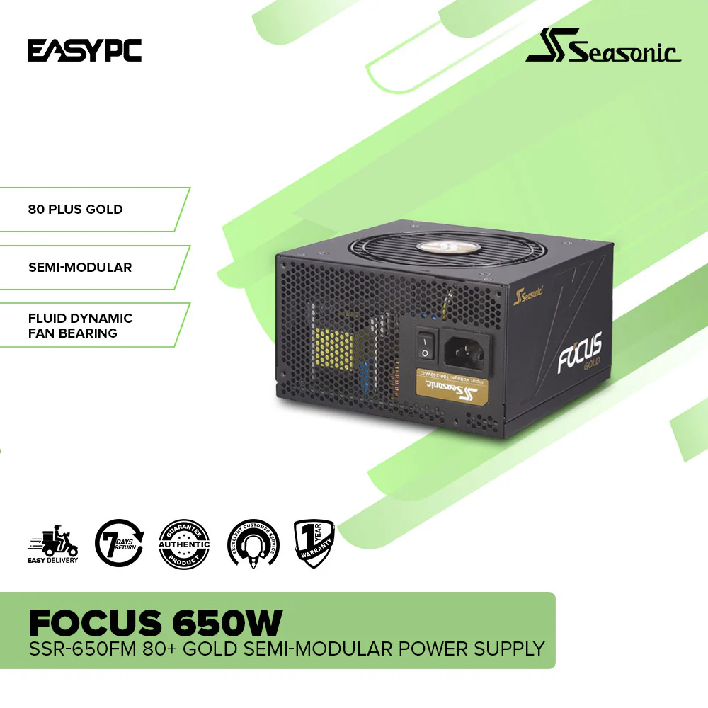 Seasonic Focus 550W SSR-550FM 80+ Gold Semi-Modular Power Supply - Image 6