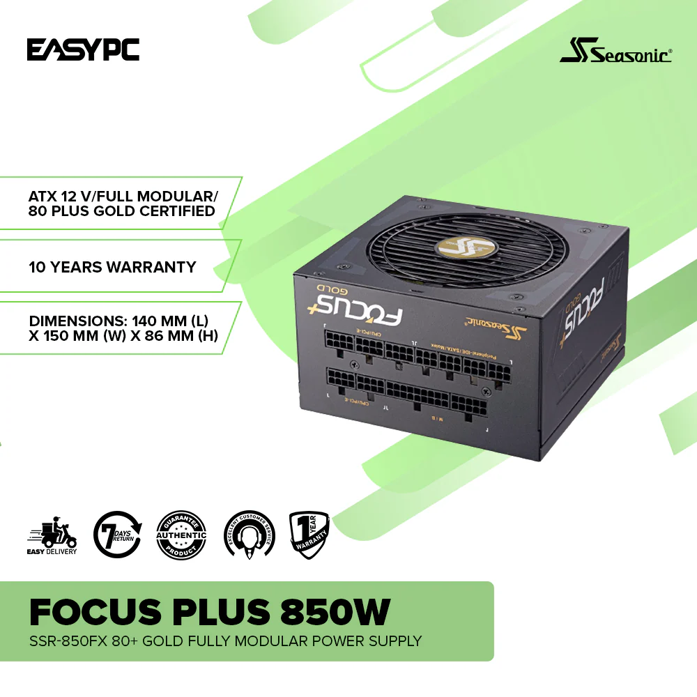 Seasonic Focus Plus 850W SSR-850FX 80+ Gold Fully Modular Power Supply - Image 2
