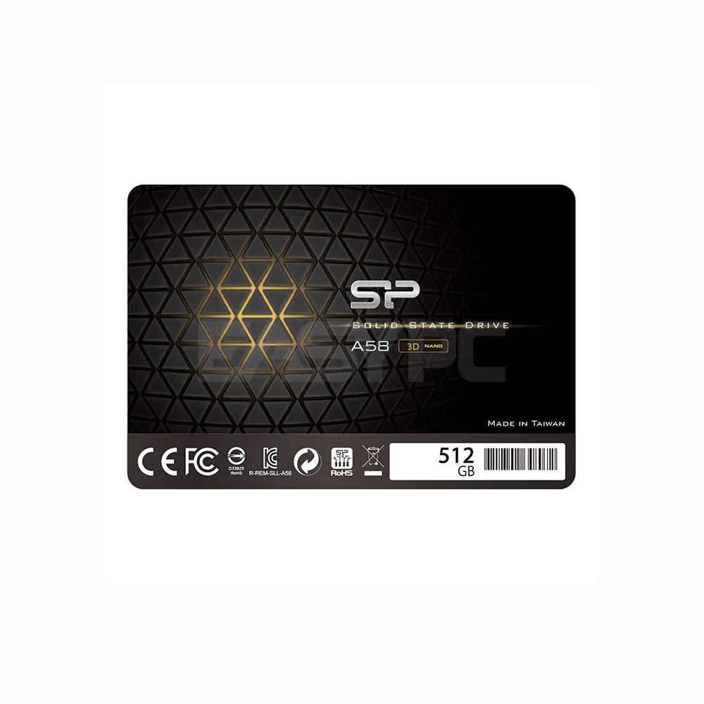 Silicon Power A58 512GB, 128GB and 256GB SATA3 2.5 Adopts 3D NAND Flash Durability and Performance Solid State Drive