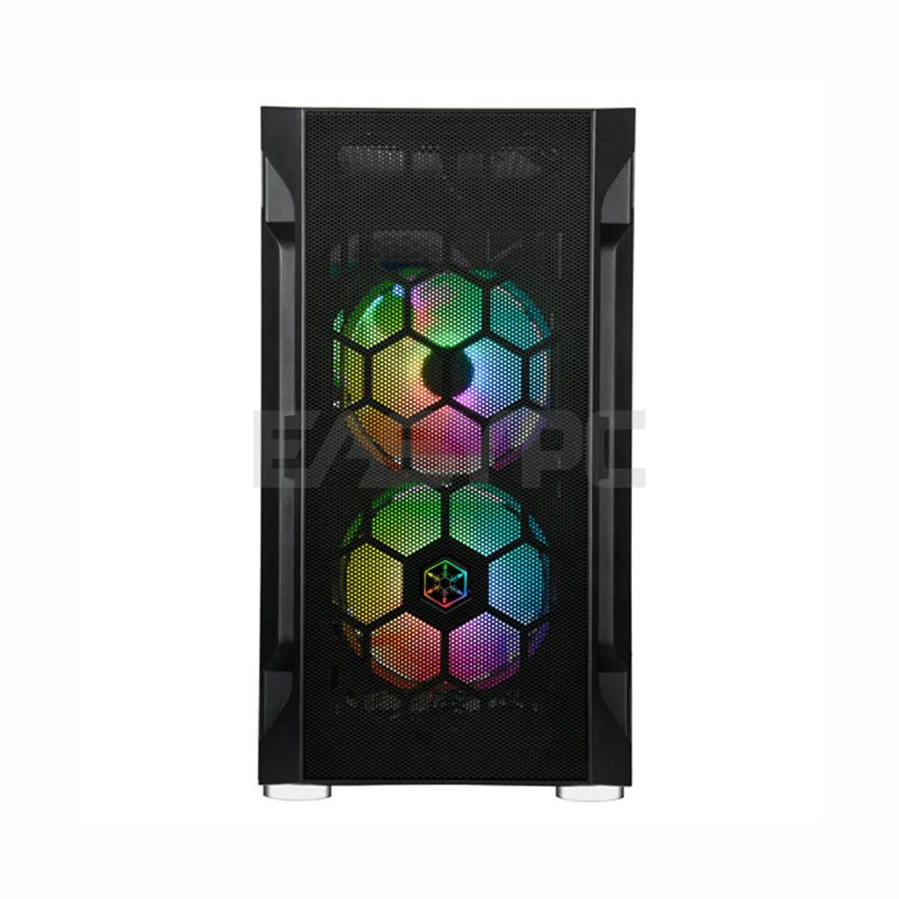 Silverstone FARA H1 PRO Mid-Tower Micro-ATX TG w/ 3 ARGB Fans+Controller Gaming PC Case Black - Image 3