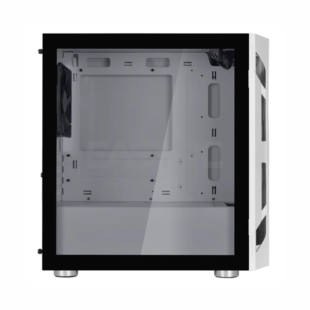 Silverstone FARA H1M Mid-Tower Micro-ATX Tempered Glass Gaming PC Case White - Image 3