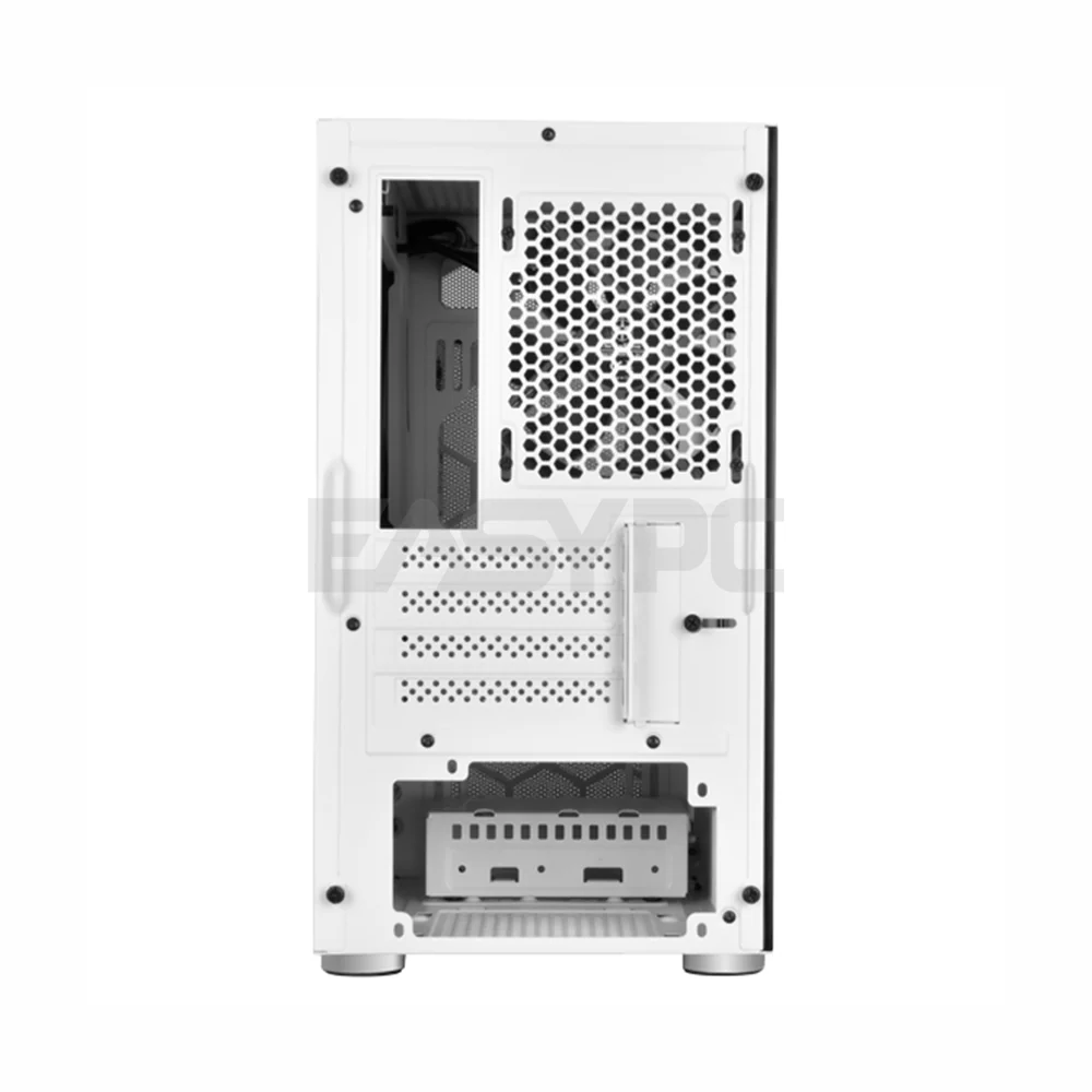 Silverstone FARA H1M Mid-Tower Micro-ATX Tempered Glass Gaming PC Case White - Image 4