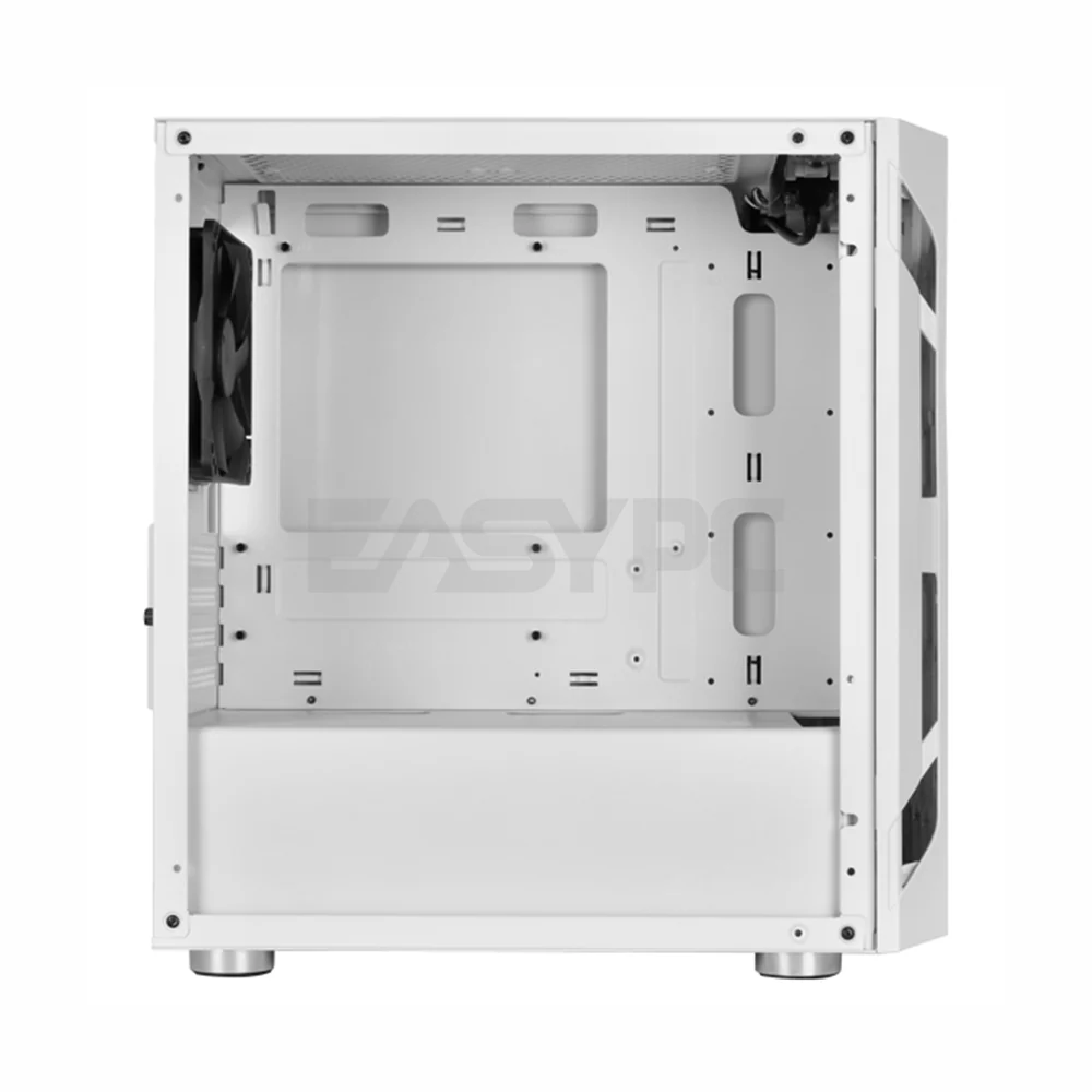 Silverstone FARA H1M Mid-Tower Micro-ATX Tempered Glass Gaming PC Case White - Image 5