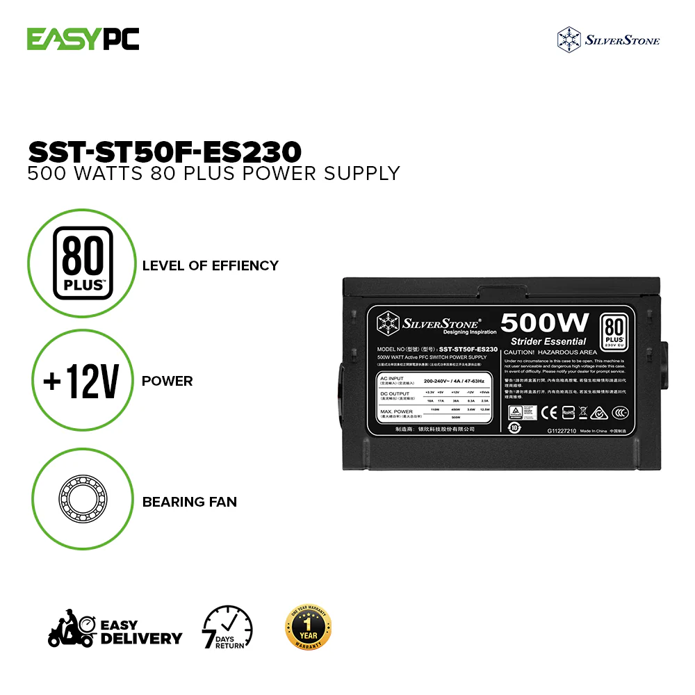 Silverstone SST-ST50F-ES230 500 watts 80 Plus Power Supply - Image 2