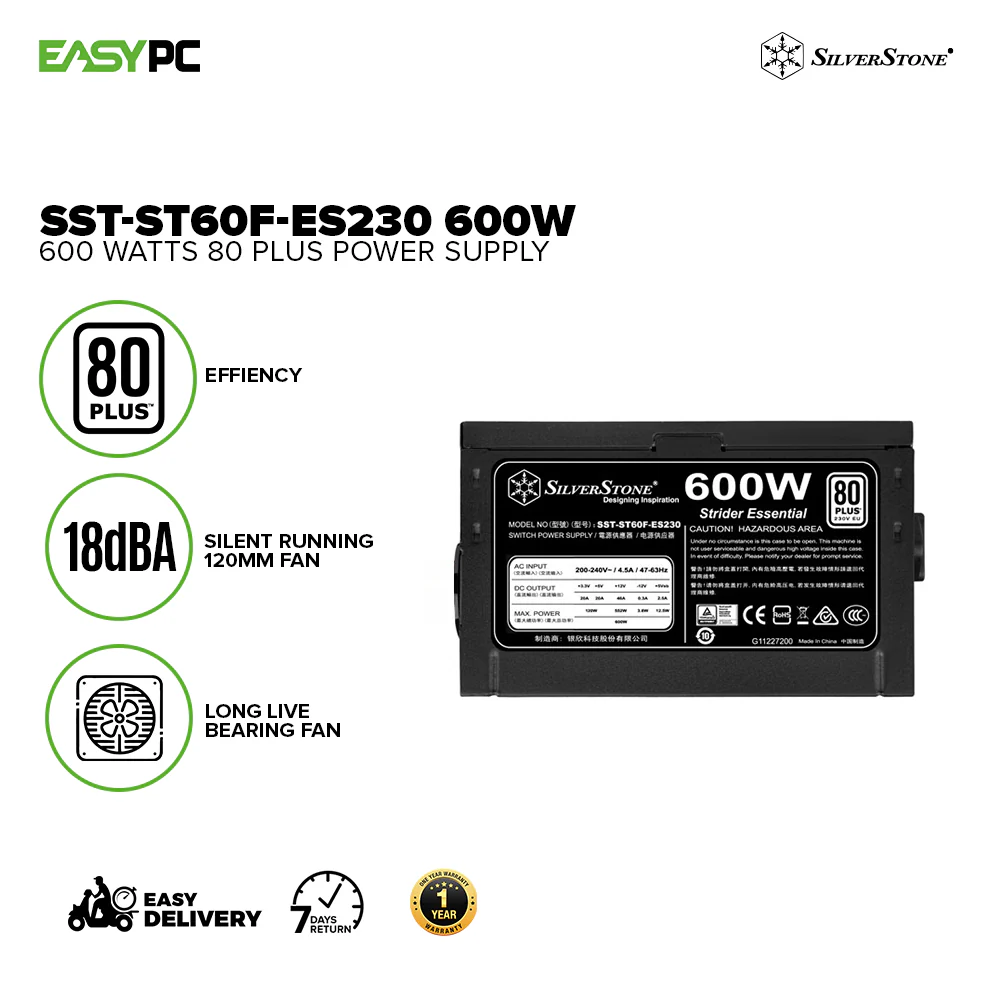 Silverstone SST-ST60F-ES230 600 Watts 80 Plus Power Supply - Image 2