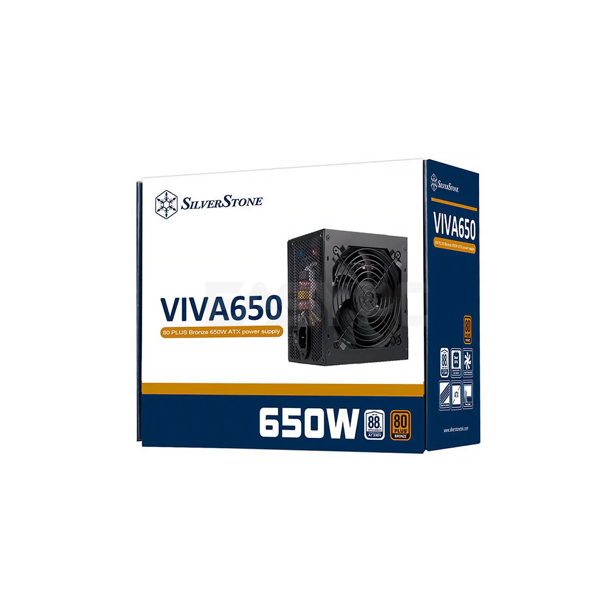 Silverstone VIVA 80+ 650W/750W Bronze Single-Rail +12v Non-Modular Flat- Cable Power Supply 5NANO
