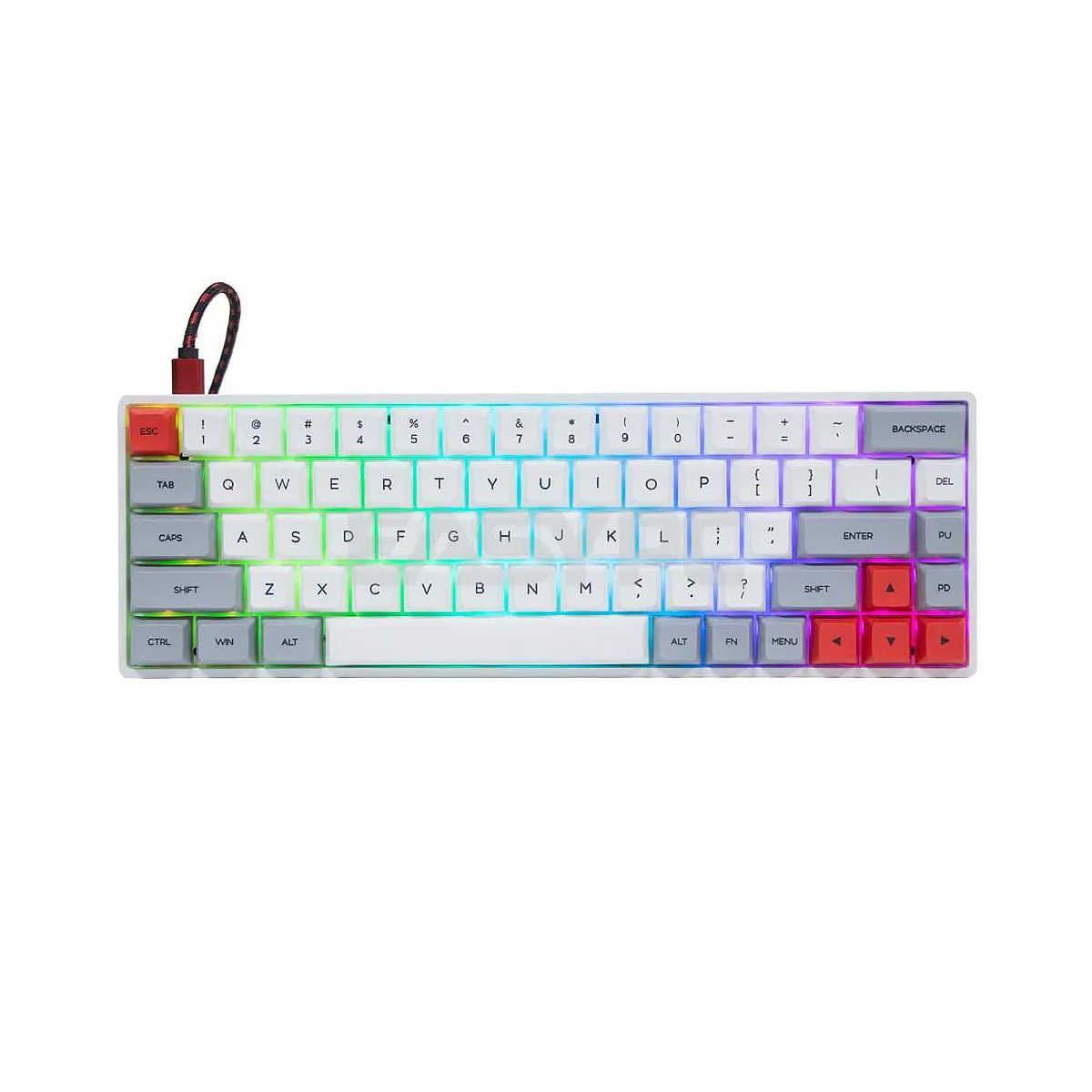 Skyloong GK68XS 68 Keys Hot-Swap RGB Wireless / Wired Brown, Red, Blue Switch Grey White Case Mechanical Keyboard 4JTP - Image 2