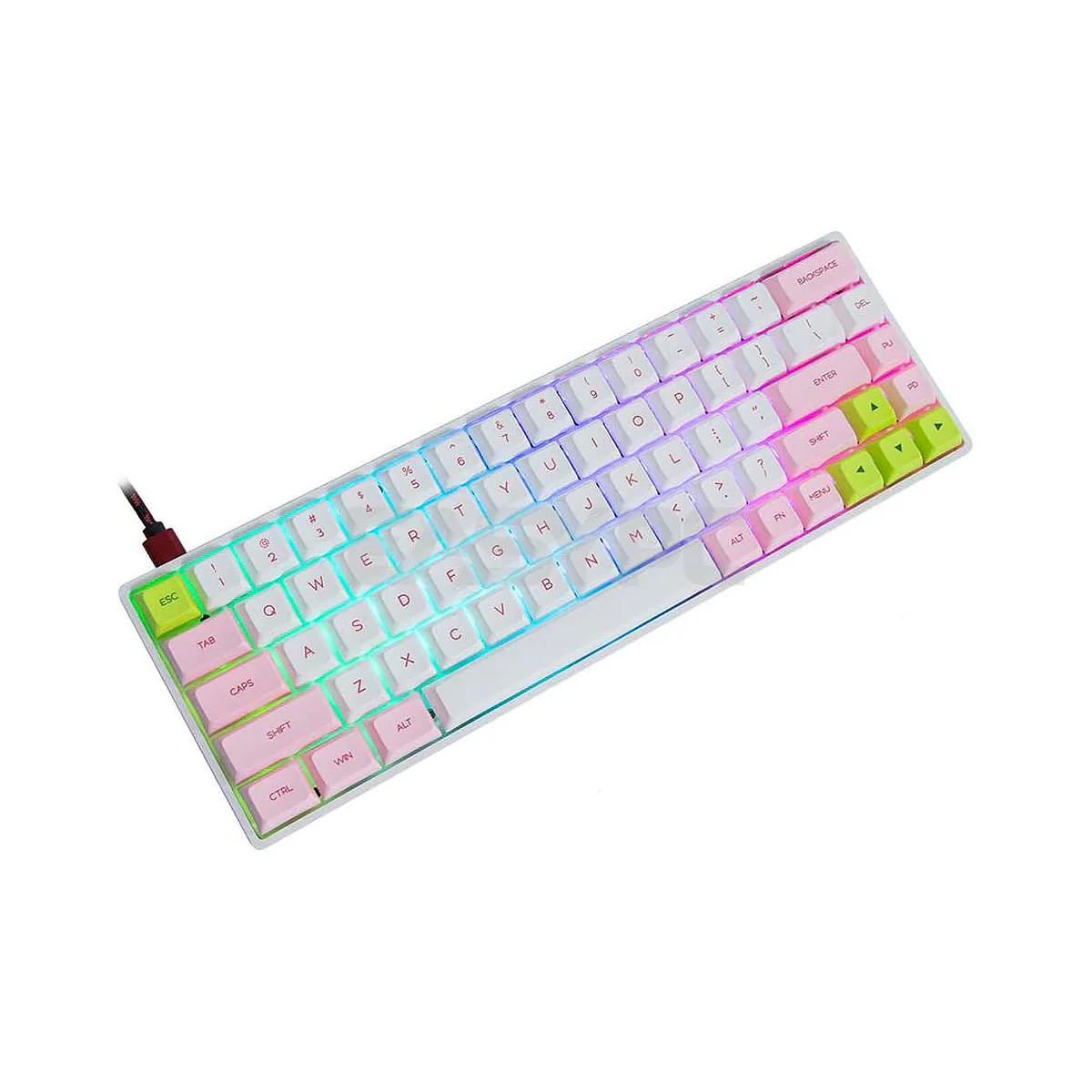 Skyloong GK68XS 68 Keys Hot-Swap RGB Wireless/Wired Brown, Red, Blue Switch Pink White Case Mechanical Keyboard  4JTP - Image 11