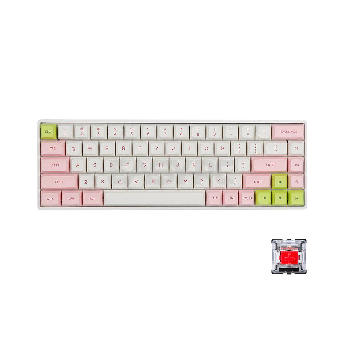 Skyloong GK68XS 68 Keys Hot-Swap RGB Wireless/Wired Brown, Red, Blue Switch Pink White Case Mechanical Keyboard  4JTP - Image 5