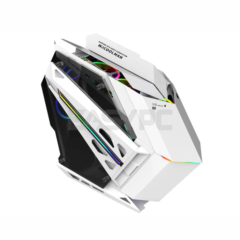 Soul Battleship ATX Tempered Glass PC Case White