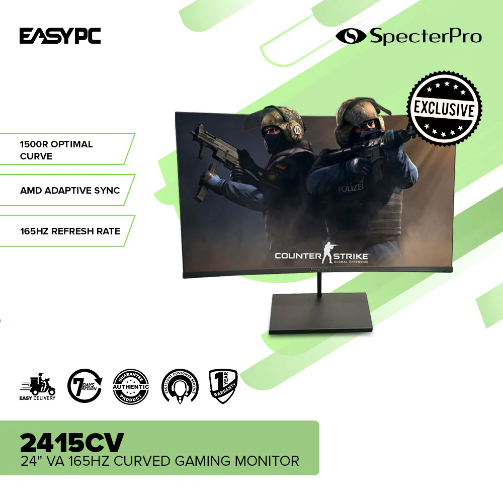 SPECTERPRO 2415CV 24" VA 165Hz Curved Gaming Monitor - Image 2