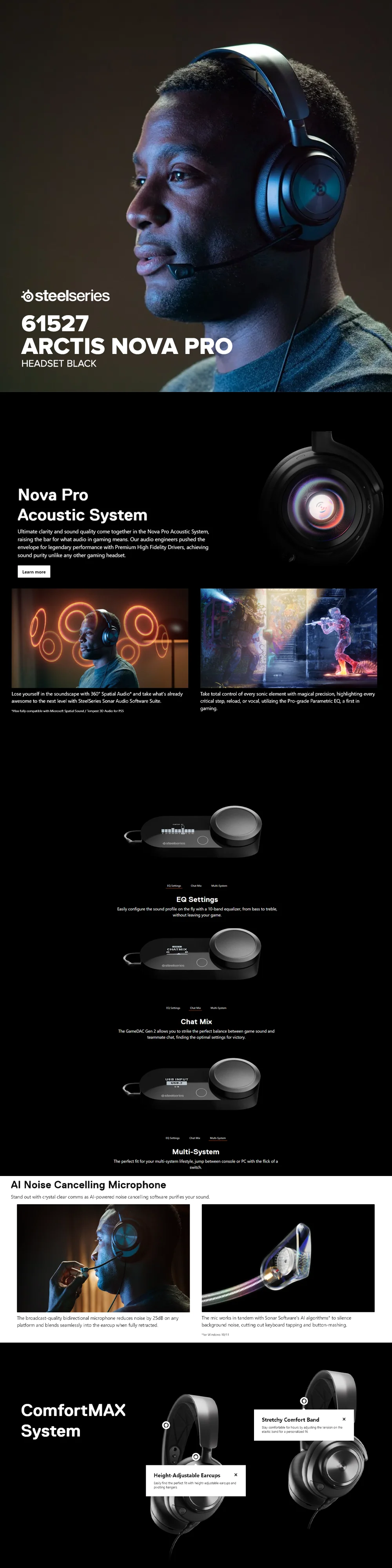 SteelSeries 61527 Arctis Nova Pro Headset Black - Image 5