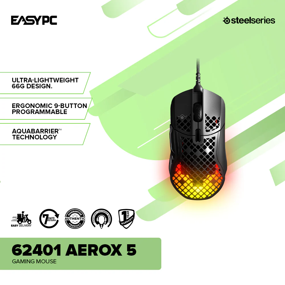 SteelSeries 62401 Aerox 5 Gaming Mouse - Image 2