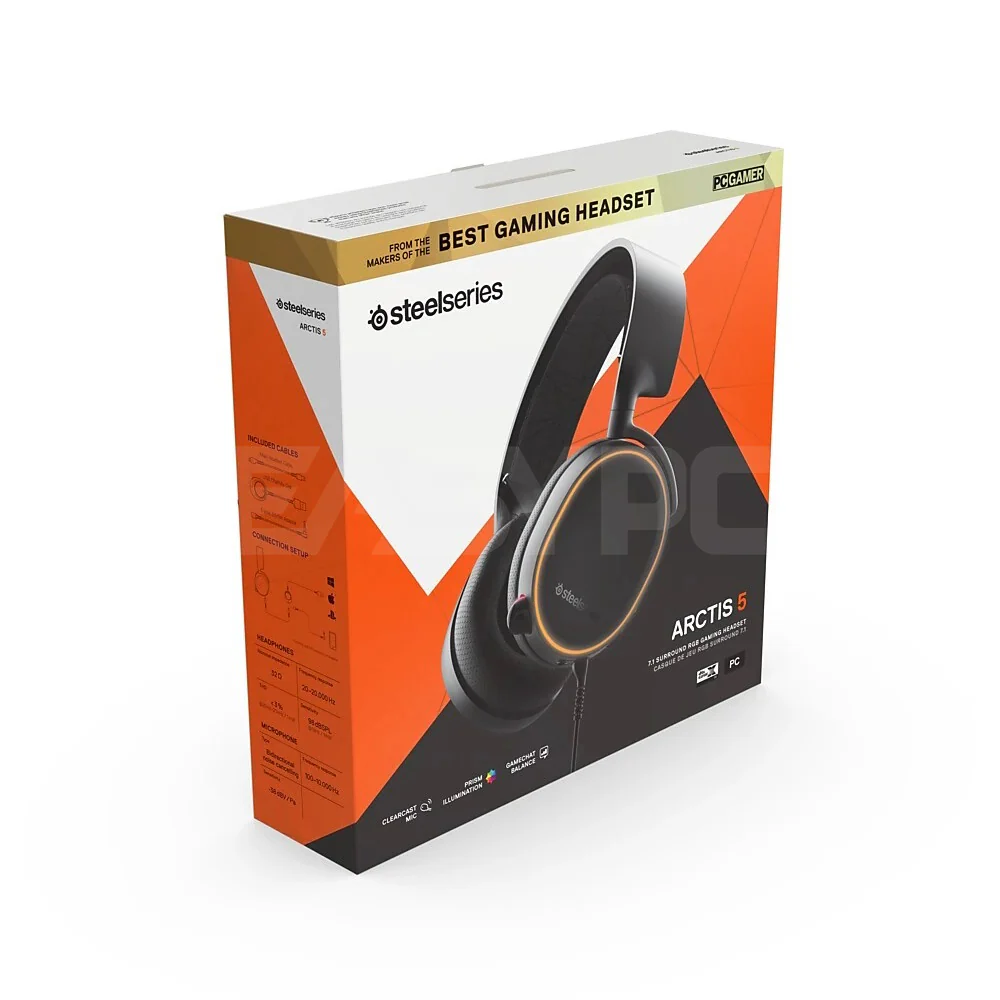 SteelSeries Arctis 5 RGB Gaming Headset Black - Image 3
