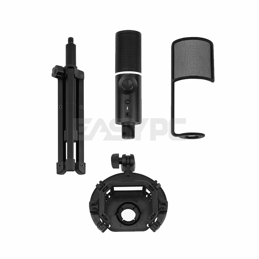 Streamplify (MIC-48-RGB-TP-BK) RGB Microphone with Tripod Black - Image 3