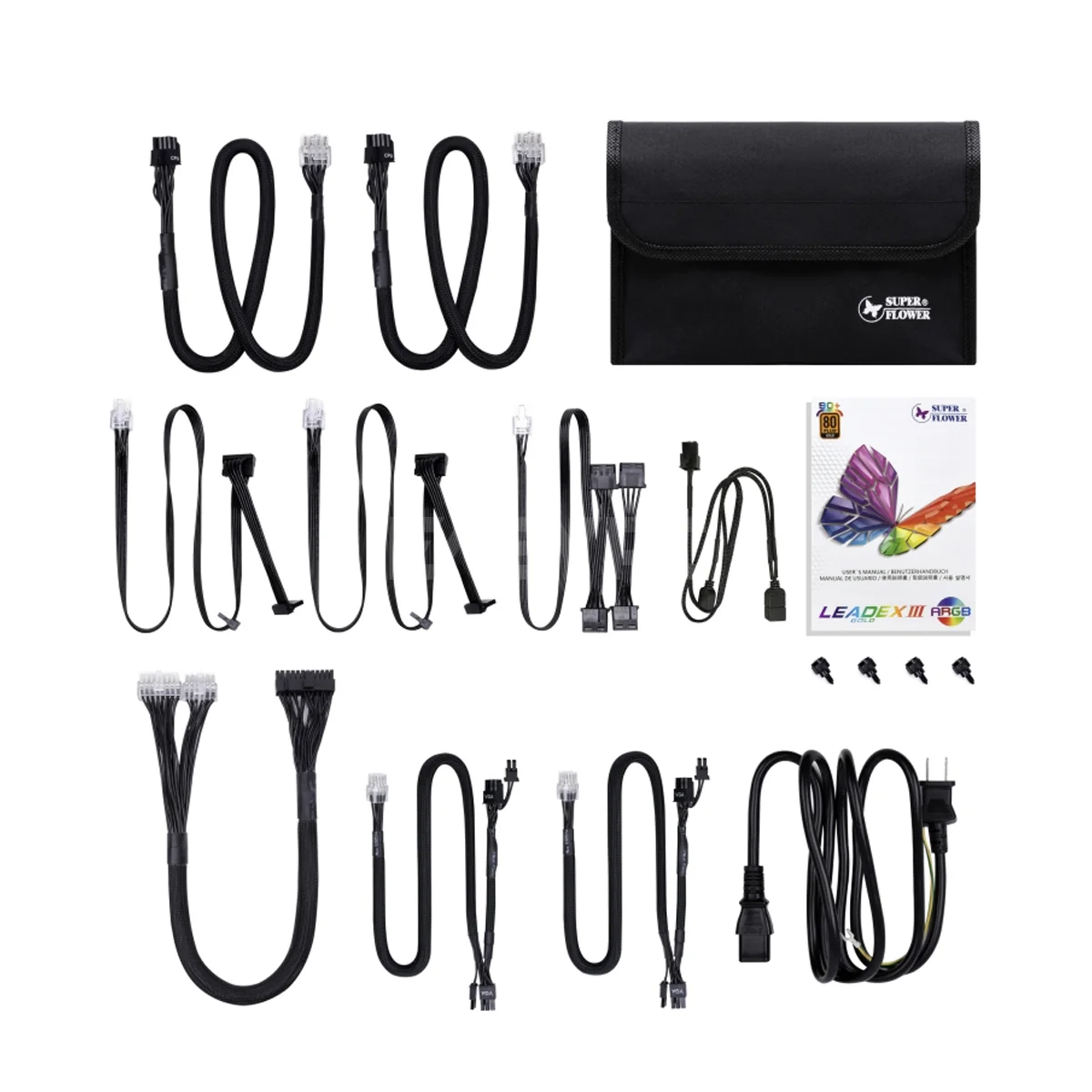 SuperFlower Leadex III 750W 80+  Fully Modular Power Supply RGB Gold - Image 4