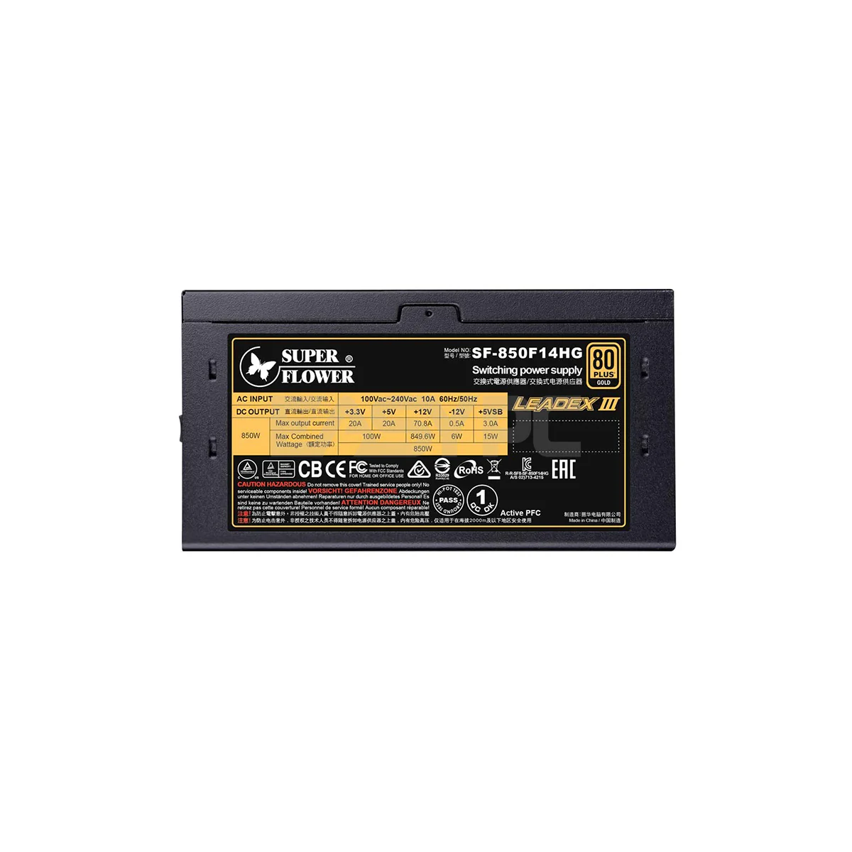 Superflower Leadex III 850W Fully Modular 80 Plus Gold Black Power Supply RGB SF-850F14RG-B 6FINE SULE1526 6FINE - Image 4
