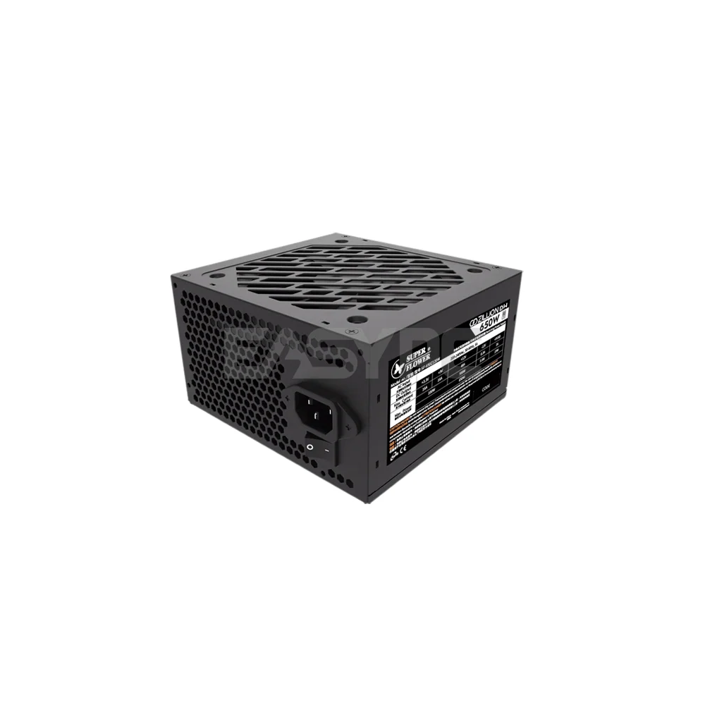 SuperFlower ZILLION DW WHITE 650W 80Plus Non-Modular w/ Black Flat Cables (SF-650Z12DW) Power Supply