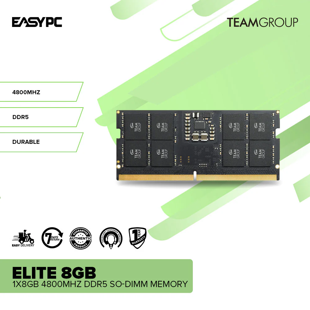 Team Elite 8GB 1x8GB 4800mHz DDR5 Upgraded capacity for powerful multitasking Durable SO-DIMM Memory - Image 2