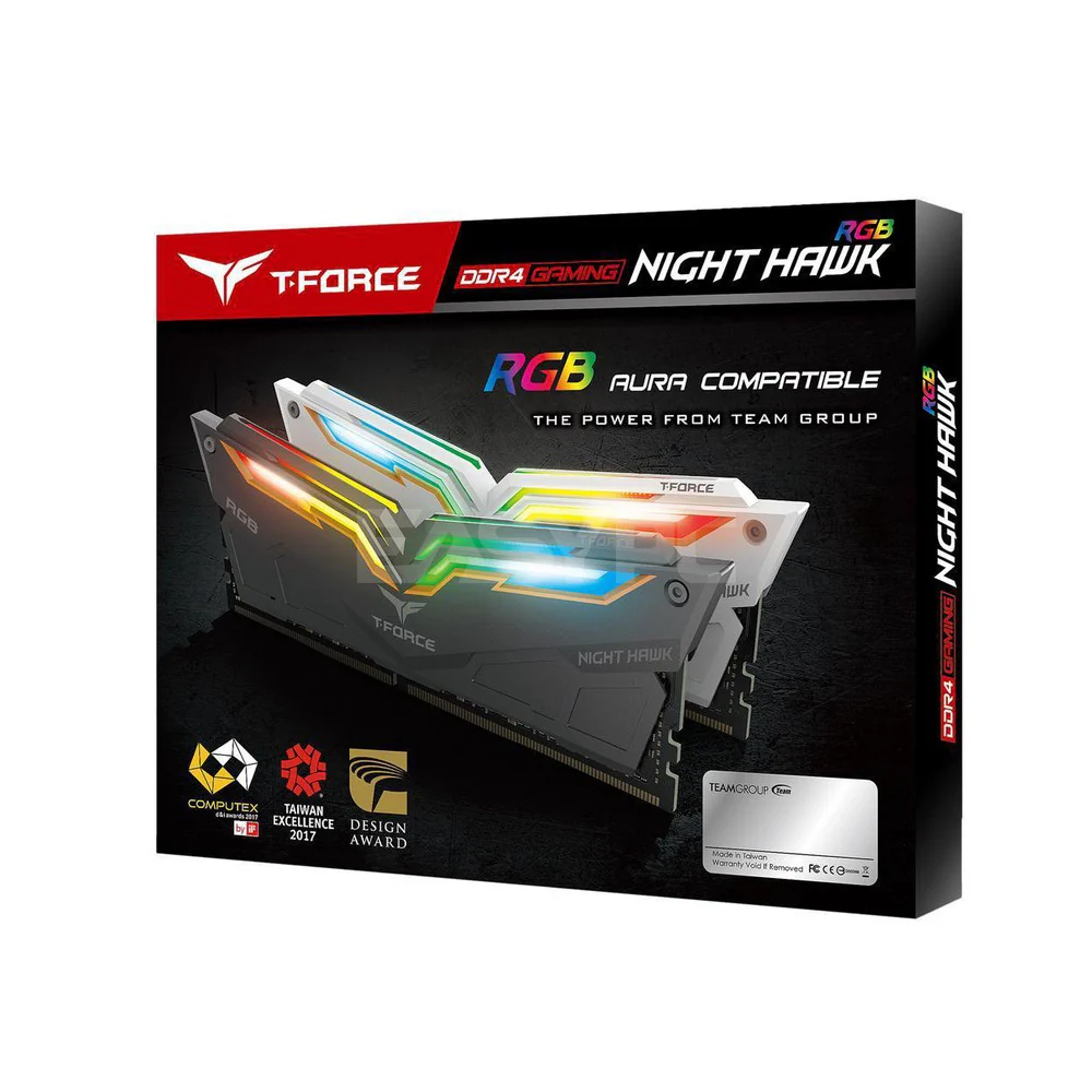 Team Elite Night Hawk 16gb 2x8 Memory 3200mhz Ddr4 RGB White - Image 4