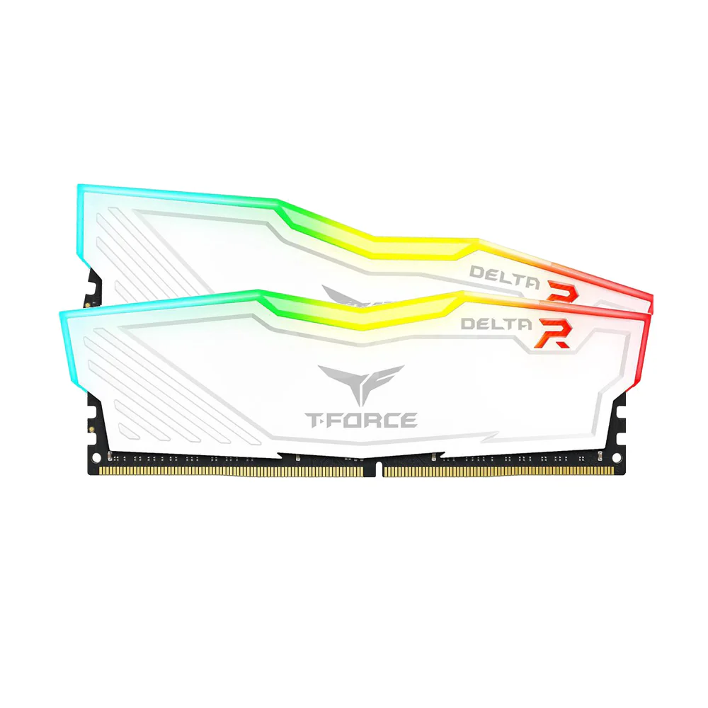 Team Elite TForce Delta 2x8 Memory 3000mhz Ddr4 RGB White