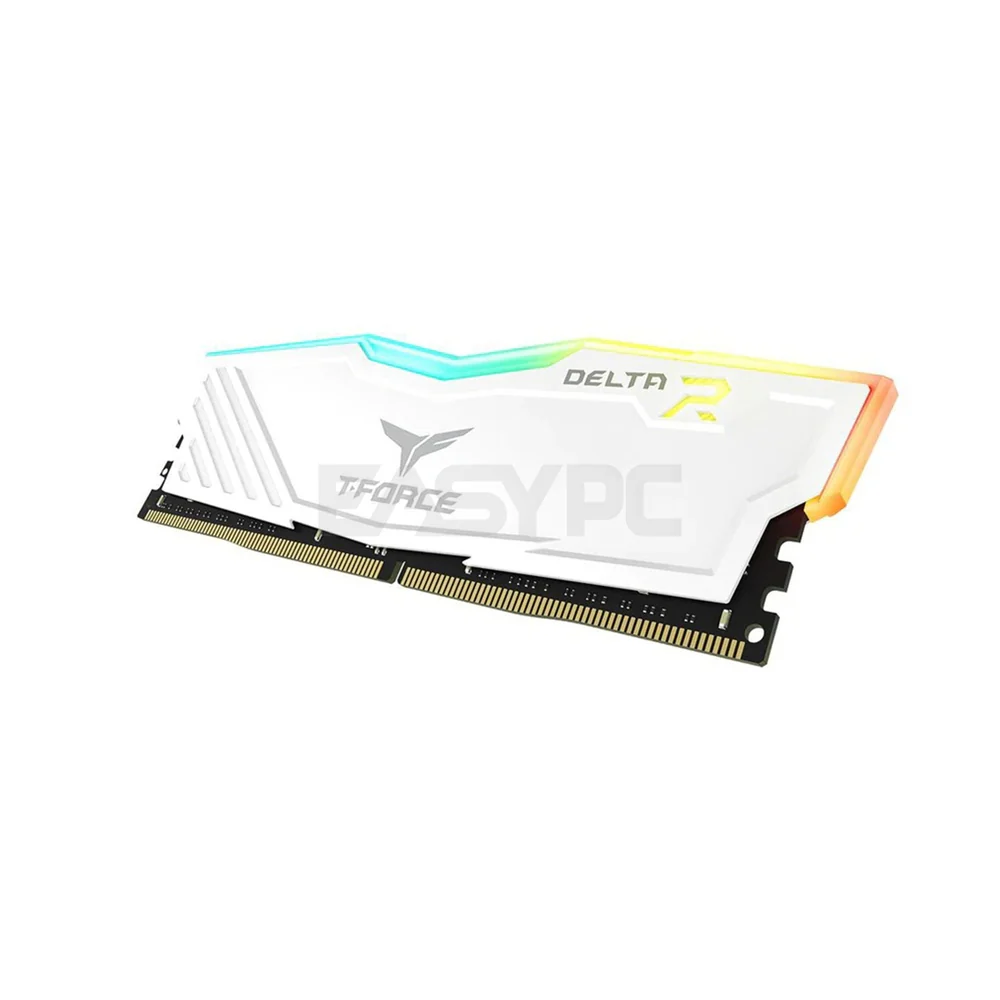 Team Elite TForce Delta 8gb 1x8 2666mhz Ddr4 RGB Memory White | Full color, dazzling and 120Â ultra-wide-angle force flow lighting effect - Image 4