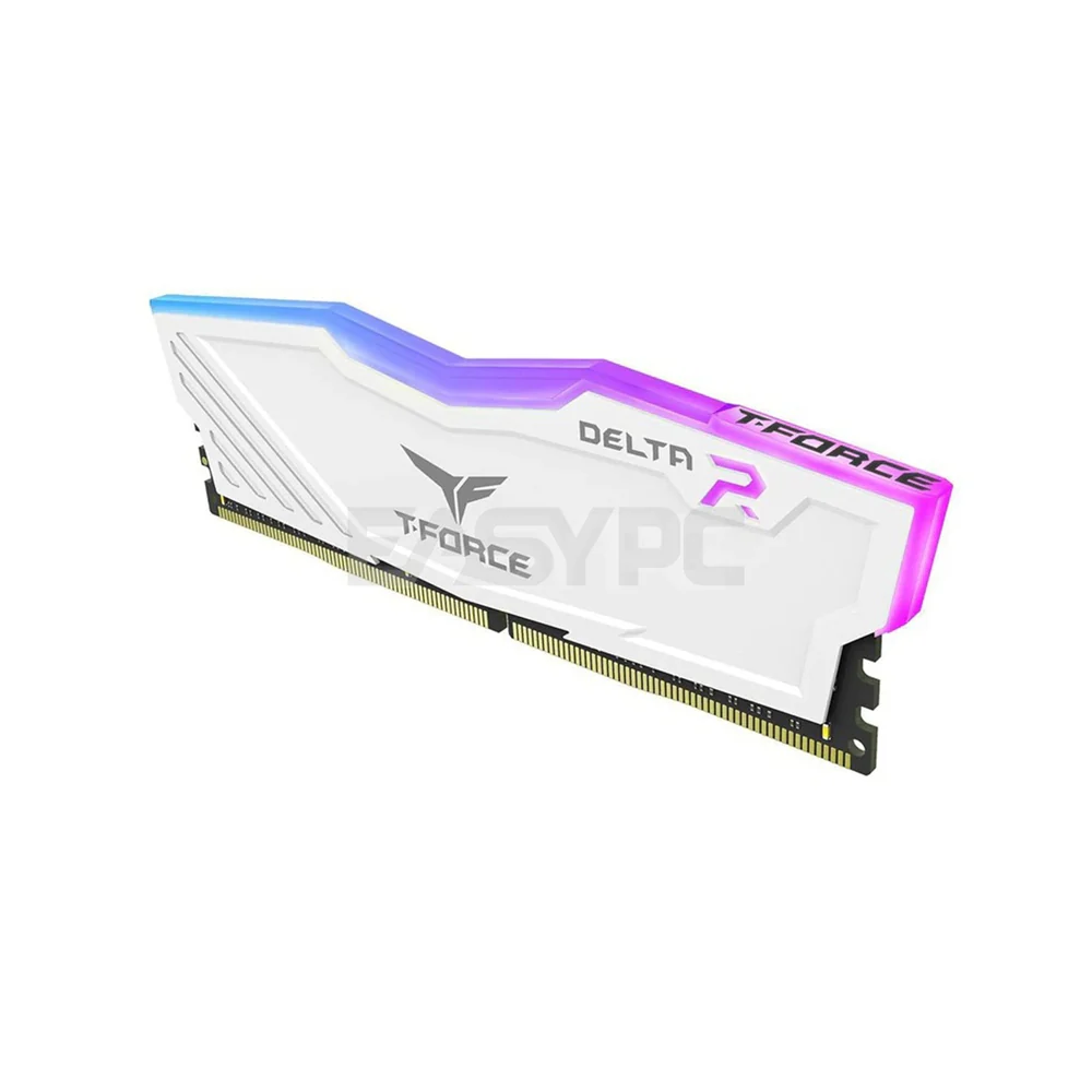 Team Elite TForce Delta 8gb 1x8 2666mhz Ddr4 RGB Memory White | Full color, dazzling and 120Â ultra-wide-angle force flow lighting effect - Image 6