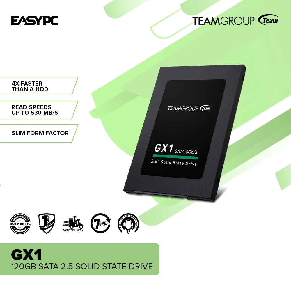 Team Group GX1 120gb SATA 2.5 Slim form factor, Supports TRIM, 4x faster than HDD,Reliable Internal Solid State Drive - Image 2