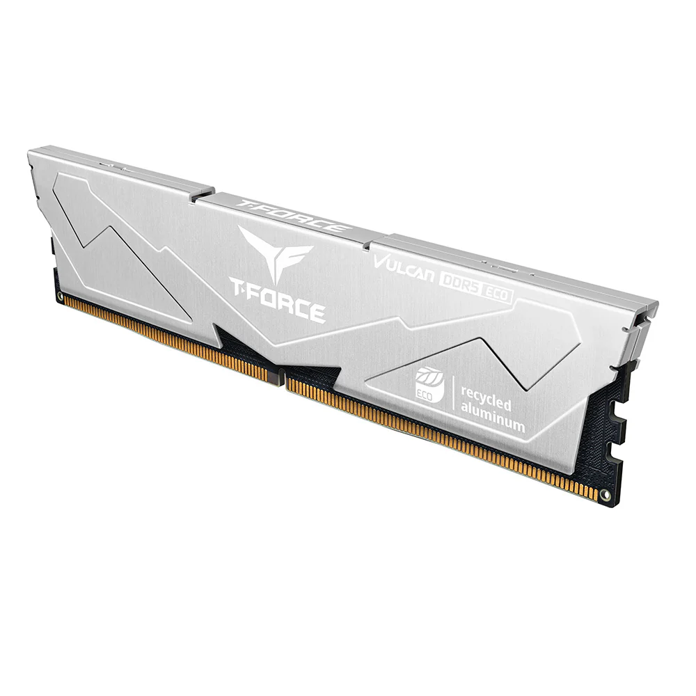 Team Vulcan Eco 32GB 16GBx2 6000Mhz CL38 DDR5 Memory Silver - Image 3