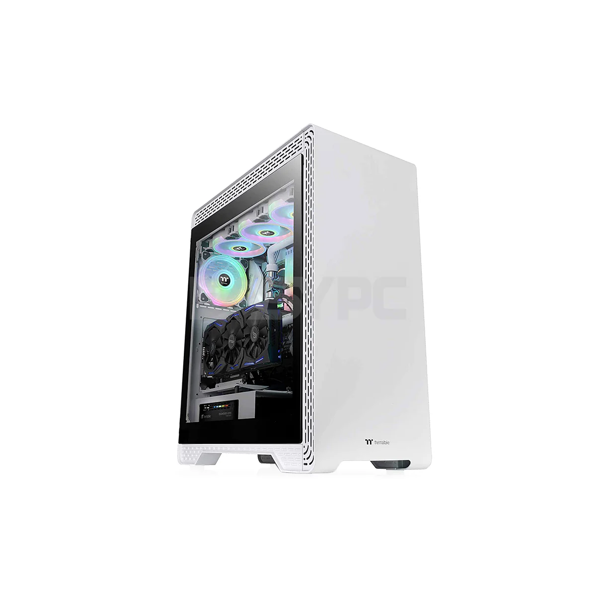 Thermaltake S500 Snow Edition CA-1O3-00M6WN-00 Mid Tower PC Case with Chassis Fan THCA1387 1ION