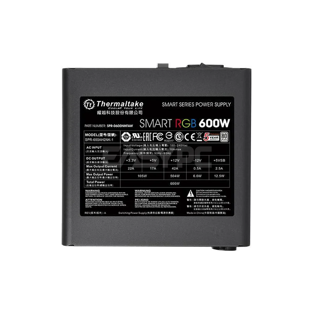 Thermaltake Smart SPR0600 80 Power Supply RGB - Image 4