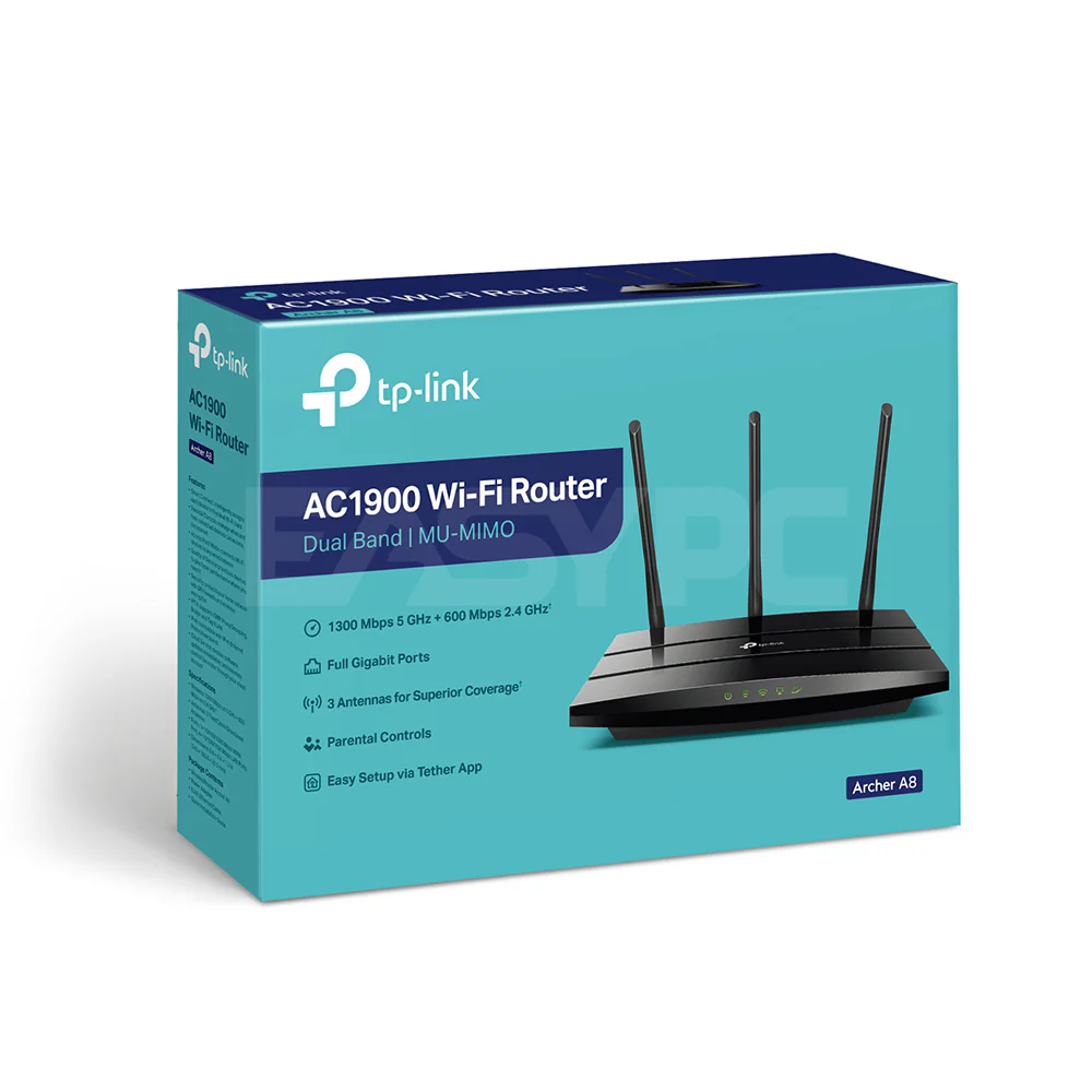 Tp-Link Archer A8 AC1900 Wireless MU-MIMO Wi-Fi Router - Image 4