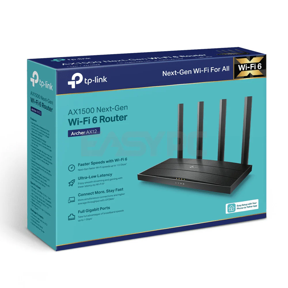 TP-Link Archer AX12 AX1500 Wi-Fi 6 Router - Image 4