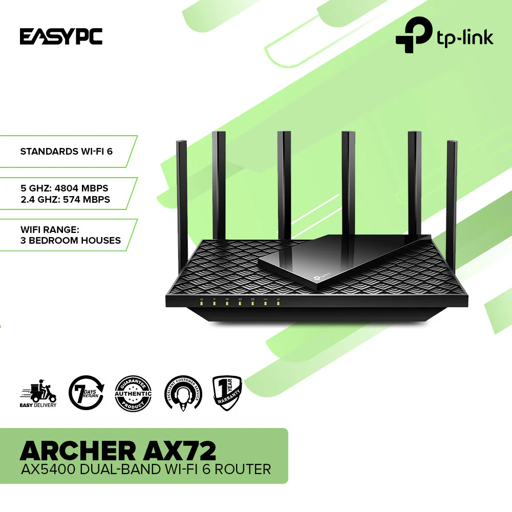 TP-Link Archer AX72 AX5400 Dual-Band Wi-Fi 6 Router - Image 2